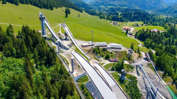 World famous Ski Jump Arena in Oberstdorf Γερμανία - OBERSTDORF, Γερμανία - 25 Μαΐου 2020 — Φωτογραφία Αρχείου