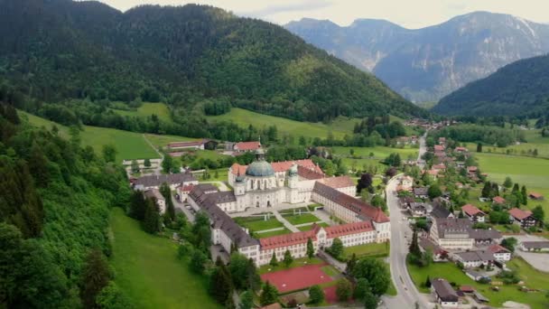 Abtei Ettal Genannt Kloster Ettal Ein Kloster Dorf Ettal Bayern — Stockvideo