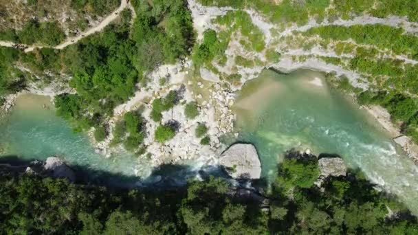 Úžasná příroda Verdonského kaňonu ve Francii — Stock video