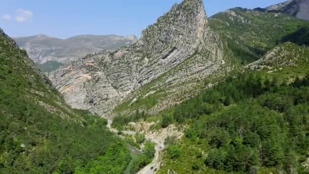 프랑스의 알프스 산맥에 있는 베르 돈 협곡 — 비디오