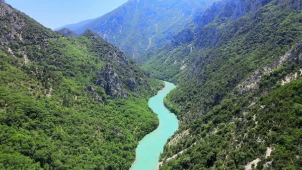 Fransa 'nın harika doğası Verdon Kanyonu — Stok video