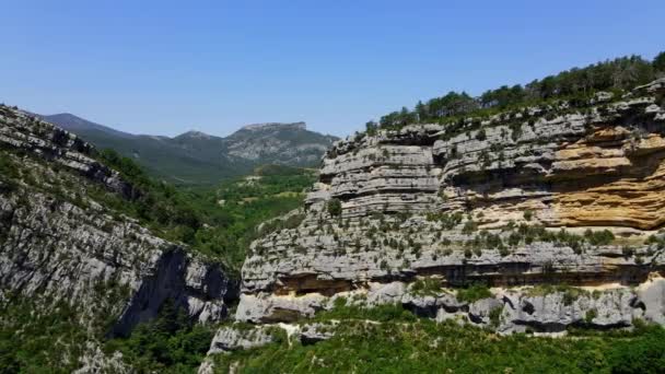 Prachtige natuur van Frankrijk - De Canyon van Verdon — Stockvideo