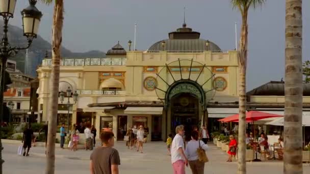 Monako 'daki ünlü kumarhane - Monte CARLO şehri - 11 Temmuz 2020 — Stok video