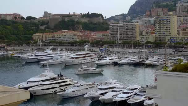 Havnen i Monte Carlo i Monaco - City of MONTE CARLO, MONACO - JULI 11, 2020 – Stock-video