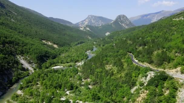 Geweldige natuur van de Verdon Canyon in Frankrijk — Stockvideo