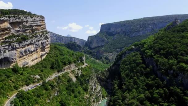 Fantastisk natur Verdon Canyon i Frankrike — Stockvideo