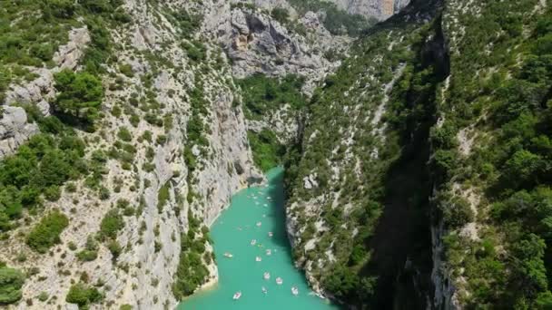 Prachtige natuur van Frankrijk - De Canyon van Verdon — Stockvideo