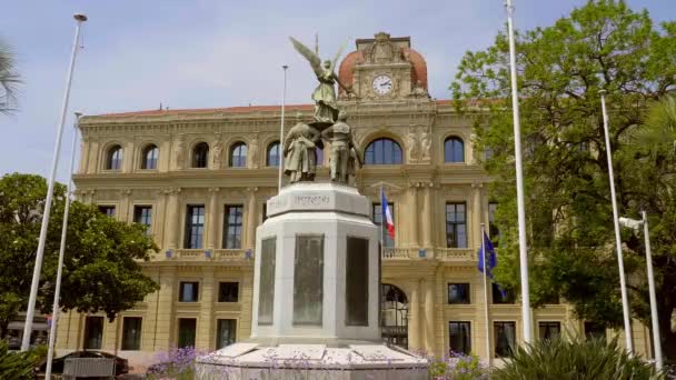 Stadhuis van Cannes in Frankrijk — Stockvideo