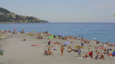 The Beaches and Beach Club in Nice - CITY of Nice, FRANCE - 10 Temmuz 2020