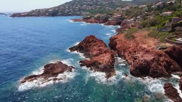 Дивовижний Кот Д - Азур на південному узбережжі Франції. — стокове відео