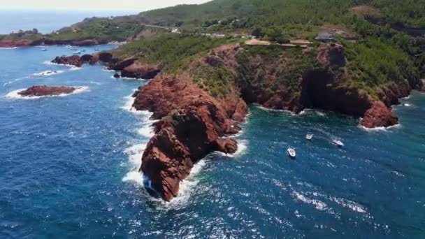 Fantastisk Cote D Azur på sydkusten av Frankrike — Stockvideo