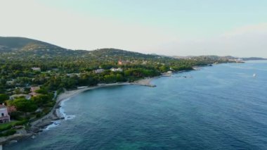 Fransa 'daki Cote D Azur' da akşam manzarası