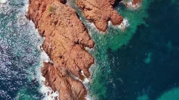 Fransa 'daki Cote D Azur' un inanılmaz renkleri — Stok video
