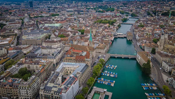 Amazing aerial view over the city of Zurich in Switzerland — Stock Photo, Image