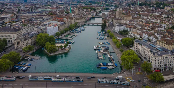 Increíble vista aérea de la ciudad de Zurich en Suiza —  Fotos de Stock