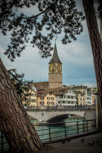 Distrito histórico de Zurich en Suiza — Foto de Stock