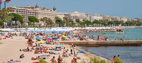 Vista Sobre Cidade Cannes Riviera Francesa Viagens Fotografia — Fotografia de Stock