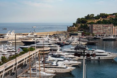 Monako 'daki Monte Carlo Limanı - Monte CARLO, Monako - 11 Temmuz 2020