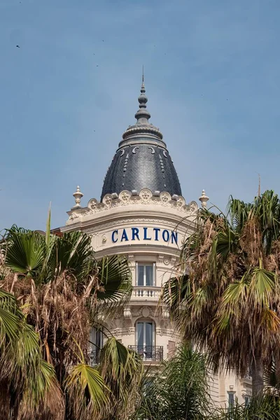 Slavný Carlton Hotel Cannes Cannes Francie Června 2020 — Stock fotografie