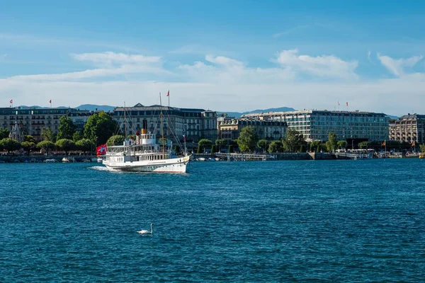Città Ginevra Lago Ginevra Svizzera Città Geneva Svizzera Luglio 2020 — Foto Stock