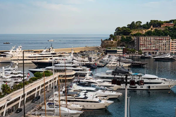 Λιμάνι Του Μόντε Κάρλο Στο Μονακό Monte Carlo Monaco Ιουλίου — Φωτογραφία Αρχείου