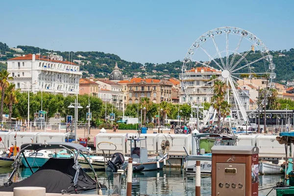 Cannes Marina Een Kleine Haven Voor Boten Stad Cannes Frankrijk — Stockfoto