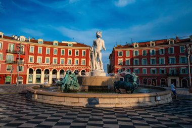 Nice 'deki Massena Meydanı - Güzel, FRANCE - 12 Temmuz 2020