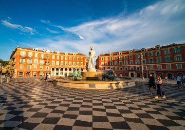 Nice 'deki Massena Meydanı - Güzel, FRANCE - 12 Temmuz 2020