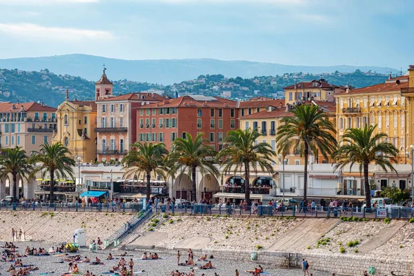 Città Nizza Alla Costa Azzurra Nice Francia Luglio 2020 — Foto Stock