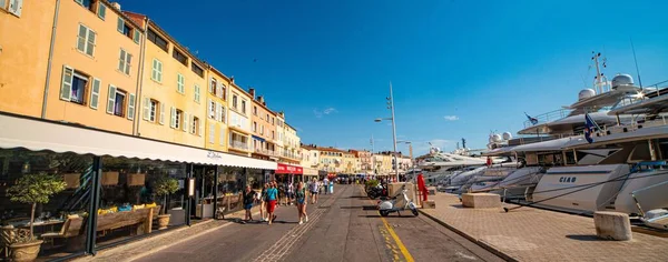 Berömd Hamn Saint Tropez Tropez Frankrike Juli 2020 — Stockfoto
