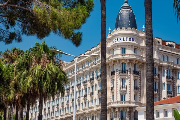 Slavný Carlton Hotel Cannes Cannes Francie Června 2020 — Stock fotografie