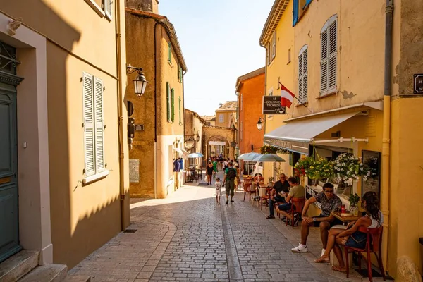 Typisch Uitzicht Historische Wijk Saint Tropez Stad Tropez Frankrijk Juli — Stockfoto