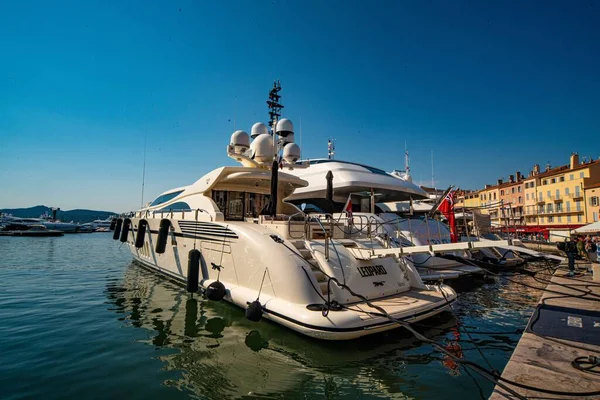 Berühmter Hafen Von Saint Tropez Tropez Frankreich Juli 2020 — Stockfoto