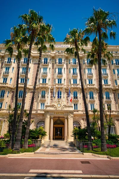 Famous Carlton Hotel Cannes Cannes France Июля 2020 — стоковое фото