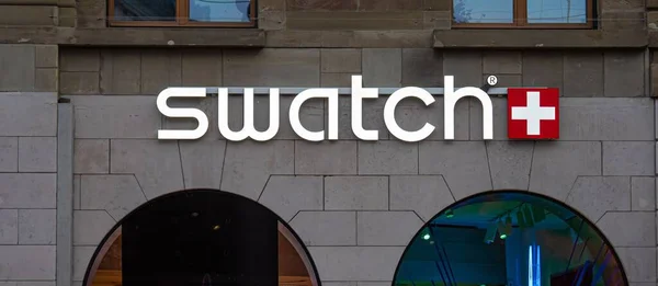 Магазин Swatch Женеві Швейцарія City Geneva Switzerland July Липня 2020 — стокове фото