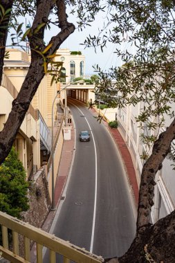 Monako, Monte Carlo 'da sokak manzarası - Monte CARLO, Monako - 11 Temmuz 2020