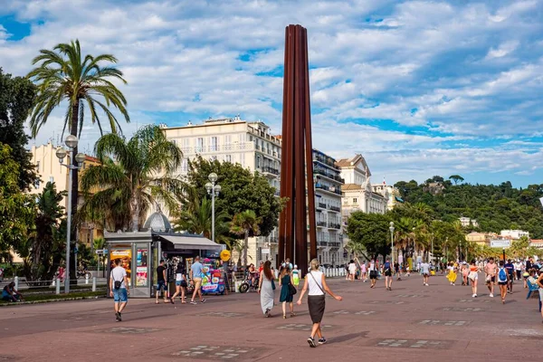 Promenaden Nice Populär Plats Sommaren Nice Frankrike Juli 2020 — Stockfoto