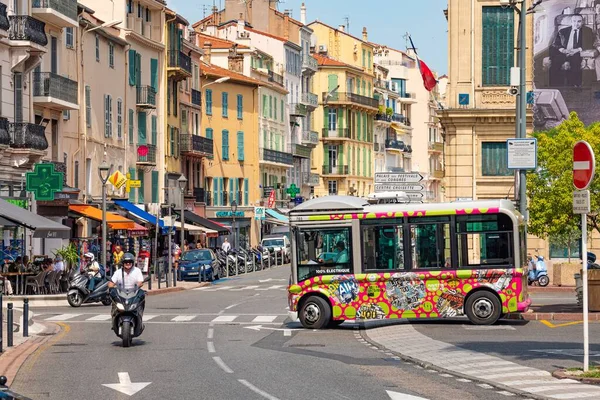 Typisk Gatuvy Cannes Cannes Frankrike Juli 2020 — Stockfoto