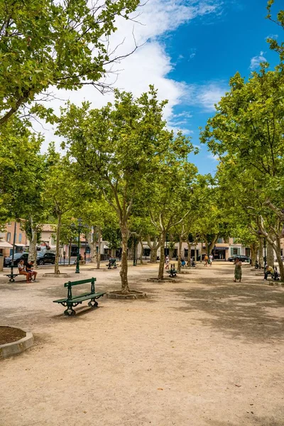 Praça Mercado Saint Tropez Tropez França Julho 2020 — Fotografia de Stock