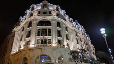 Nice 'deki ünlü Negresco Oteli - Güzel, FRANCE - 12 Temmuz 2020