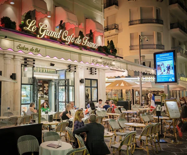 Restaurants Bars Cafes Historic District Nice Nice France July 2020 — Stock Photo, Image