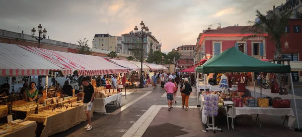 Rynek Nicei Nice Francja Lipca 2020 — Zdjęcie stockowe
