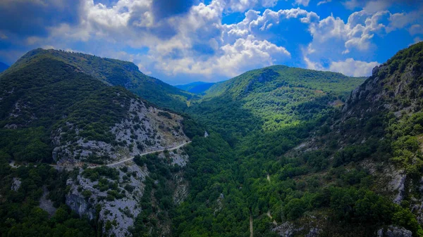 Fransız Alpleri Üzerindeki Hava Manzarası Muhteşem Manzara Yolculuk Fotoğrafçılığı — Stok fotoğraf