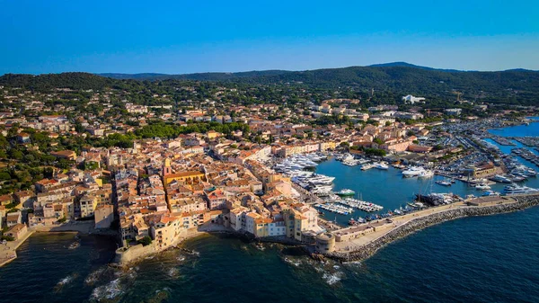 View Saint Tropez France Located Mediterranian Sea Cote Azur Travel — 스톡 사진