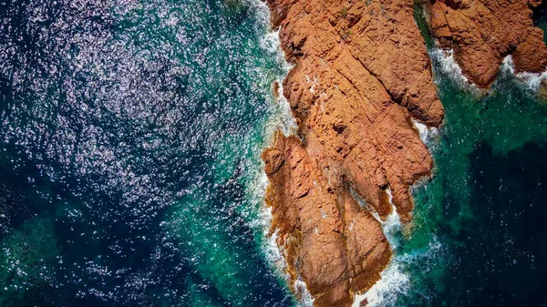 Erstaunliche Luftaufnahme Über Cap Roux Frankreich Der Cote Azur Reisefotos — Stockfoto