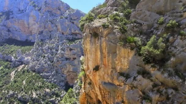 Geweldige natuur van de Verdon Canyon in Frankrijk — Stockvideo