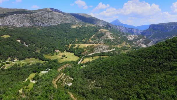 Verdonský kaňon ve francouzských Alpách — Stock video
