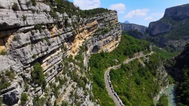 El cañón del Verdon en los Alpes franceses — Vídeo de stock