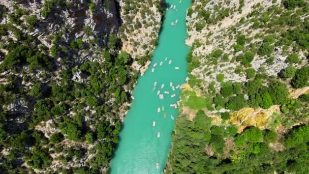 De Canyon van Verdon in de Franse Alpen — Stockvideo