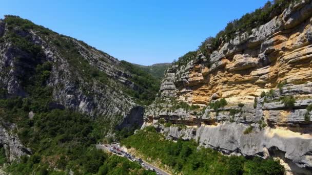 Nádherná příroda Francie - Verdonský kaňon — Stock video